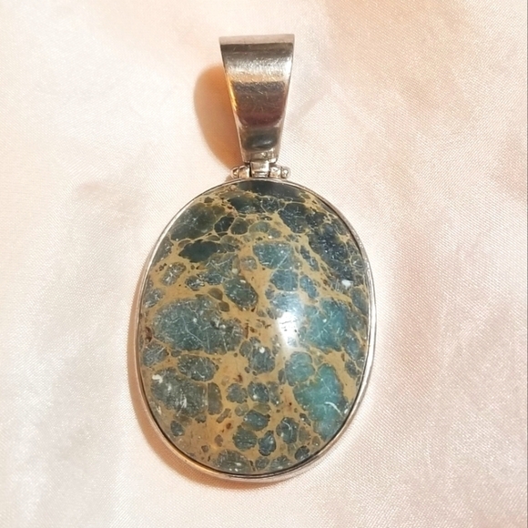 ALUMA Ocean Jasper Sterling Enhancer Pendant - Picture 5 of 8
